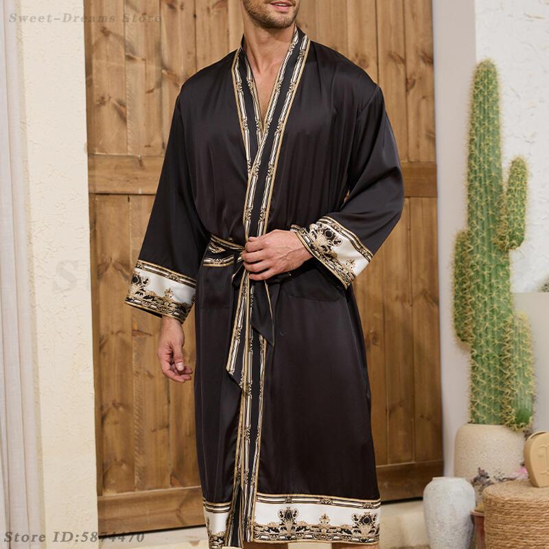 طقم بيجامات رجالي طويل رداء حم - مراجعة Men'S Kimono Accessories وسعره